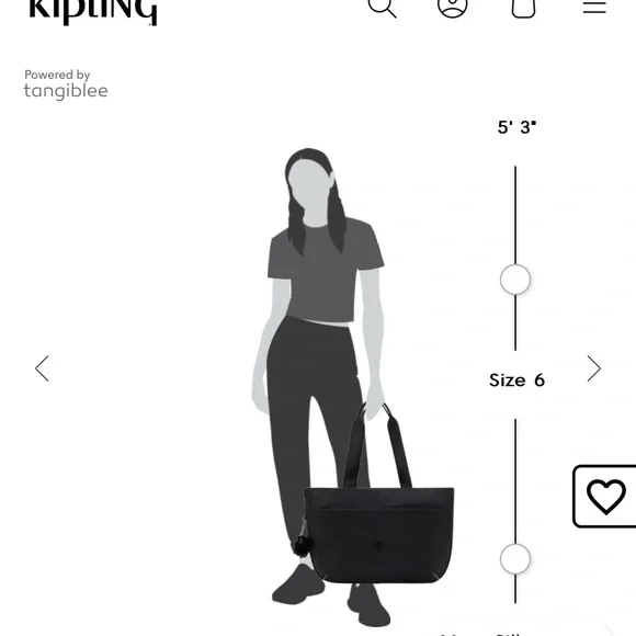 NWT Kipling Cristina Black Tote Bag - Picture 5 of 6